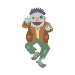 ゾンビ。フラットなベクターイラスト。
Zombie. Flat designed vector illustration.