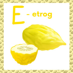 The fruit and vegetable alphabet, etrog