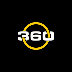 360 Letter Initial Logo Design Template Vector Illustration	