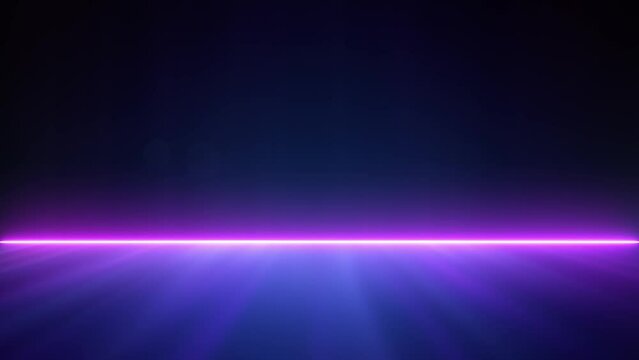 Animation loop technology multicolored light horizontal lines wave animation. Abstract flare motion gradient light trails futuristic background motion. 4K artistic stripes glowing light VJ loop.