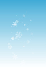 Fototapeta premium Gray Snowflake Vector Blue Background. Fantasy