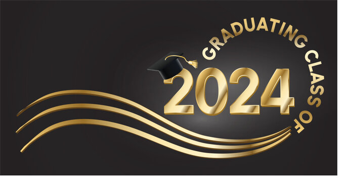 Congratulation Text For Graduation Class Of 2024 Vector, Class Of 2024,  Congratulation Graduation, 2024 PNG and Vector with Transparent Background  for Free Download