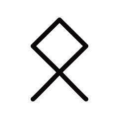 ルーン文字です。アルファベットではoを示します。