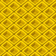 A pattern of yellow squares arranged diagonally