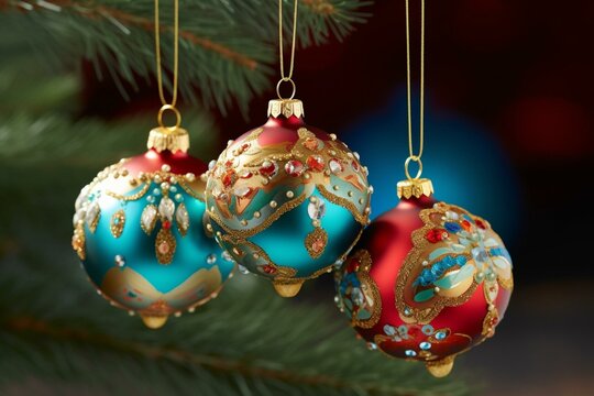 festive jingling ornaments. Generative AI