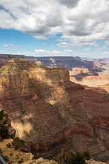 The South Rim of the Grand Canyon National Park, carved by the Colorado River in Arizona, USA. Amazing natural geological formation. The Moran Point.