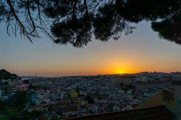 Fototapeta na wymiar Sunset over Lisbon
