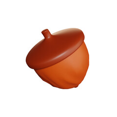3D icon illustration of acorns