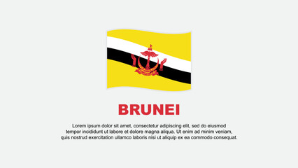 Brunei Flag Abstract Background Design Template. Brunei Independence Day Banner Social Media Vector Illustration. Brunei Background