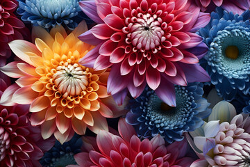 Colorful flower pattern as a background