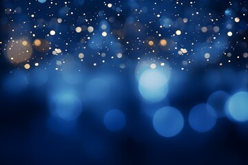 Obraz premium Abstract blue background with bokeh lights and glitter