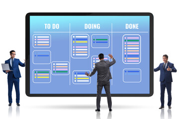 Agile kanban board with outstanding tasks