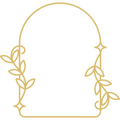 Aesthetic Frame with Leaves