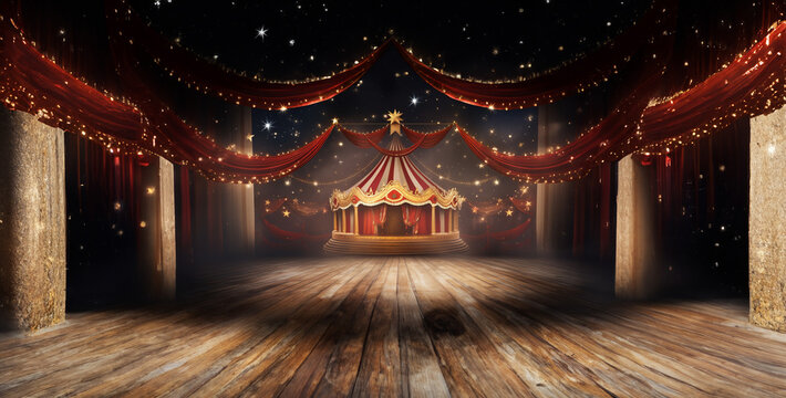 christmas lights in the night, a twisted christmas circus hd wallpaper