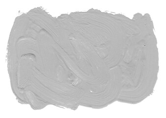 Light gray gouache paint texture. Gray grunge painting background with monochrome abstract brushstrokes.