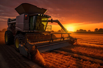 Fototapeta premium Futuristic Agricultural Automation