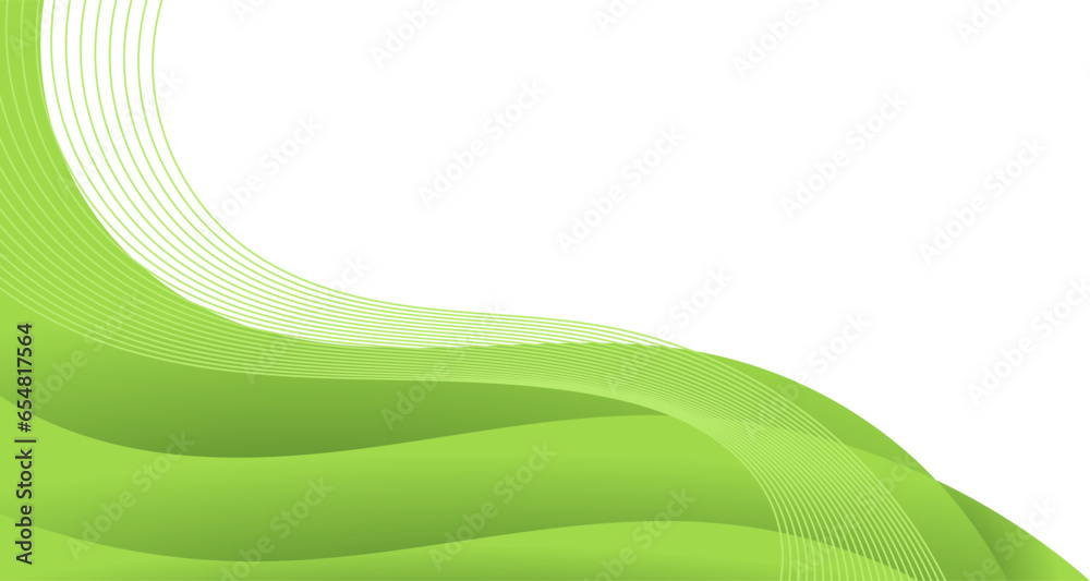 Poster abstract green curve background for business
