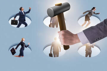 Game of mole hole in the business environment