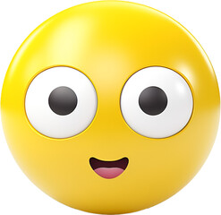 Cute Laughing Emoticon / Emoji Character Illustration/ 3d