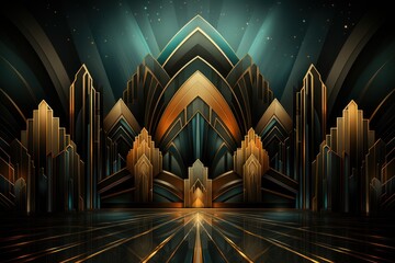 background art deco style © nataliya_ua
