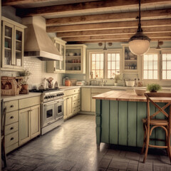 a ivory rustic interior design kitchen
