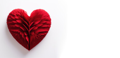 Heart on a white background for Valentine's Day