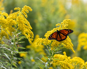 butterfly on yellow flower