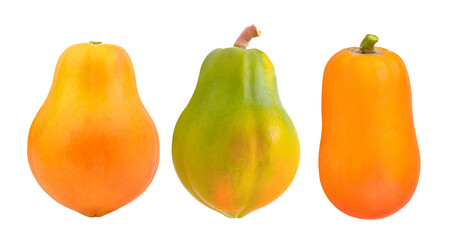 ripe papaya on transparent png background