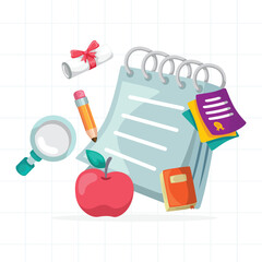 Illustration design for education school