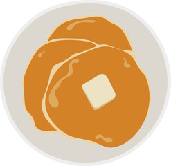 Vector of the tasty pancakes