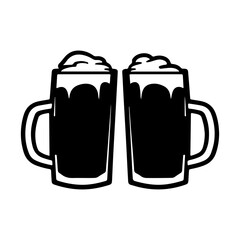 2 beer pints saying cheers. 