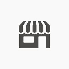 store, shop, market, supermarket icon vector symbol