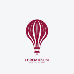 Naklejka premium Hot air balloon logo template. Air transport logo. Vector illustration. hot air balloon icon