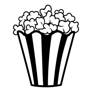 recommend clip art: Doodle Popcorn, Hand drawn cartoon illustration of food in cinema. American symbol of snack in doodle style. 
