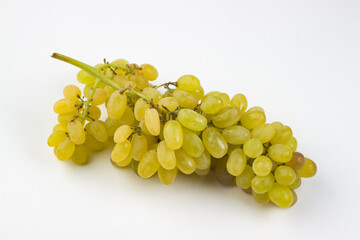 White grapes isolated on white background