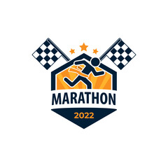 Marathon Logo Badge Design Template