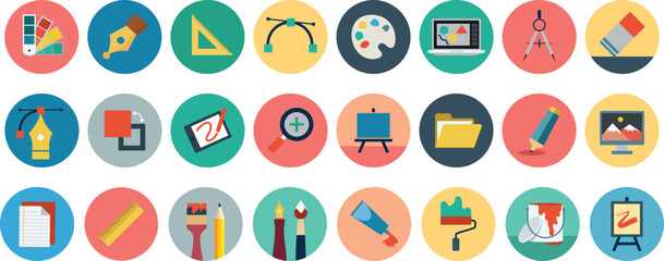 Art icon vector. Education icon pack