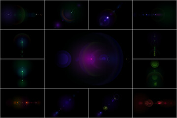 colorful premium sunlight, sun flare overlay, light leak overlay, light effect overlay,