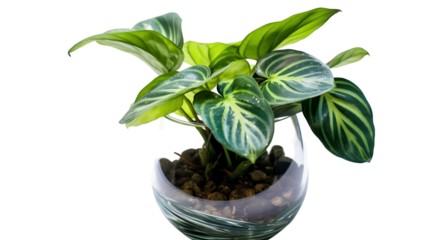 Plante Maranta (Maranta leuconeura) avec transparence sans background