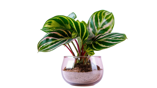 Plante Maranta (Maranta leuconeura) avec transparence sans background