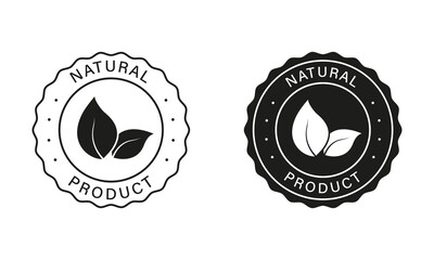 Organic Food Label Set. Natural and Ecology Product Vegan Food Sticker. Bio Healthy Eco Food Signs. 100 Percent Organic Black Icons. Isolated Vector Illustration