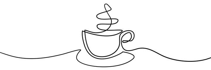 line art drawing coffee mug symbol vector illustration good for coffee shop symbol design