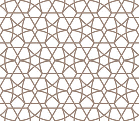 Seamless islamic pattern. Vector Girih pattern. Background vector illustration. Seamless girih pattern. Traditional Islamic Design. Mosque decoration element. Seamless geometric pattern.
