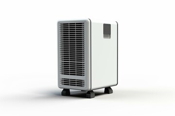 3D illustration of a stand-alone air conditioner unit against a white background. Generative AI