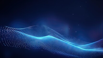 Abstract digital background with a gradient texture of blue waves of light on a screen Created using AI technology and big data Rendered in 3D