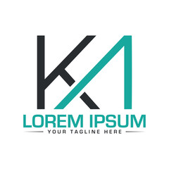 KA Letter logo design modern logo design - obrazy, fototapety, plakaty