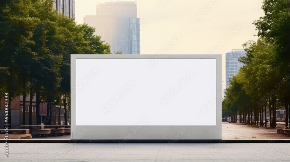 Poster billboard template for 3d advertisement rendering