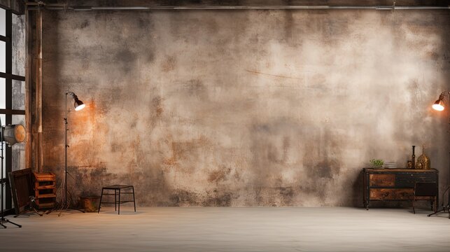 Studio photo backdrop with various backgrounds for portraits