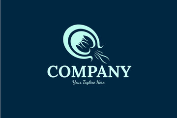 The minimalist jellyfish logo is suitable for businesses related to water