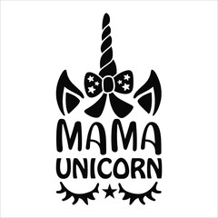 Stylish , fashionable  and awesome Unicorn typography art and illustrator